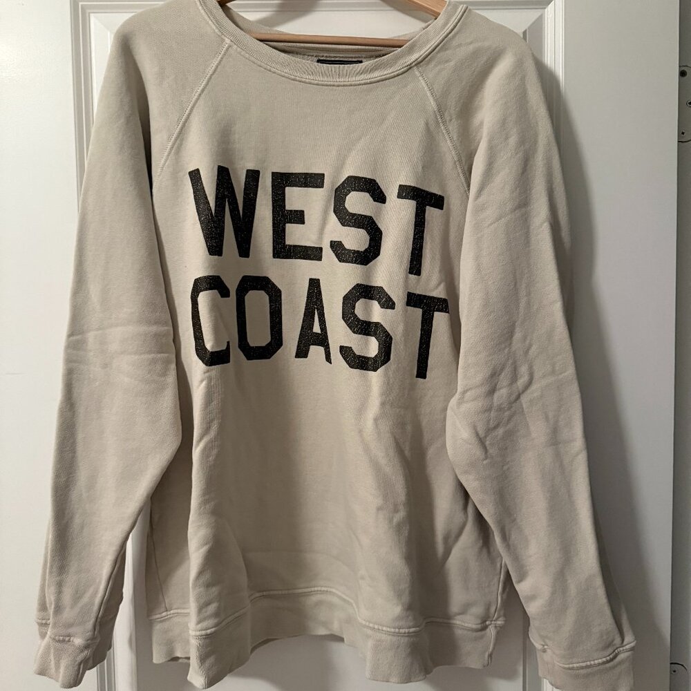 Free People Retrobrand Los Angeles West Coast Oversized Crew Neck Sweatshirt